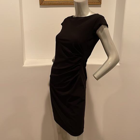 Weekend Max Mara Black Ruched Sheath Dress - Picture 3 of 13